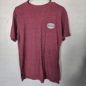 Veece Men's Medium Maroon Red Pink T-Shirt Short Sleeve Graphic Tee Logo Shirt